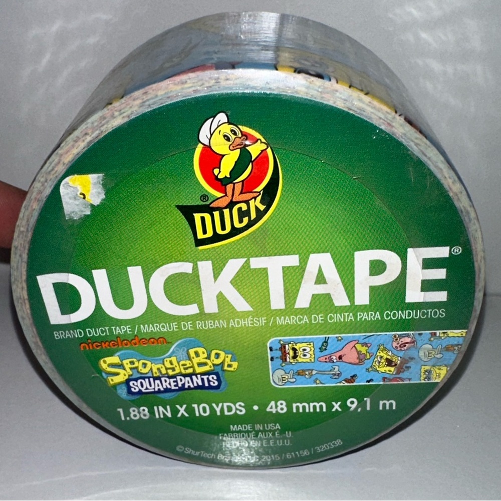 (1) SpongeBob SquarePants Duck Brand Duct Tape - 10 Yards - Factory Sealed RARE